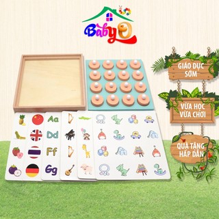 Đồ chơi giáo dục sớm, đồ chơi gỗ, đồ chơi lật hình luyện trí nhớ,cờ ghi nhớ