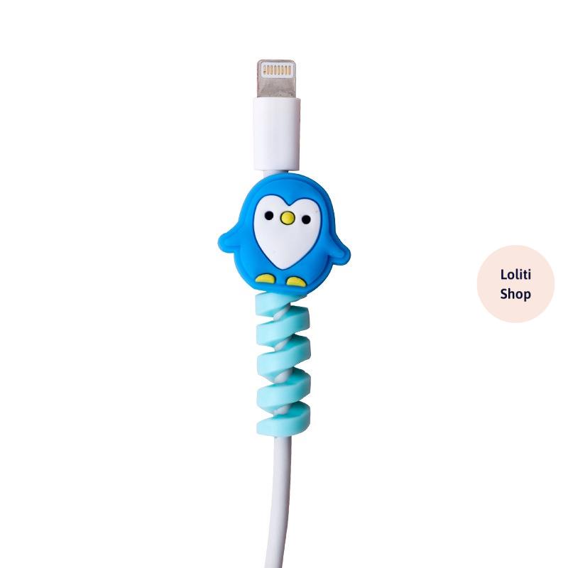 Dây quấn silicone cao cấp bảo vệ tai nghe, cáp sạc hình thú dễ thương, tiện lợi LOLITI DAY576