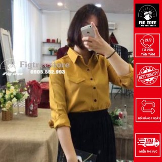 Áo sơ mi thời trang màu vàng đất siêu hót