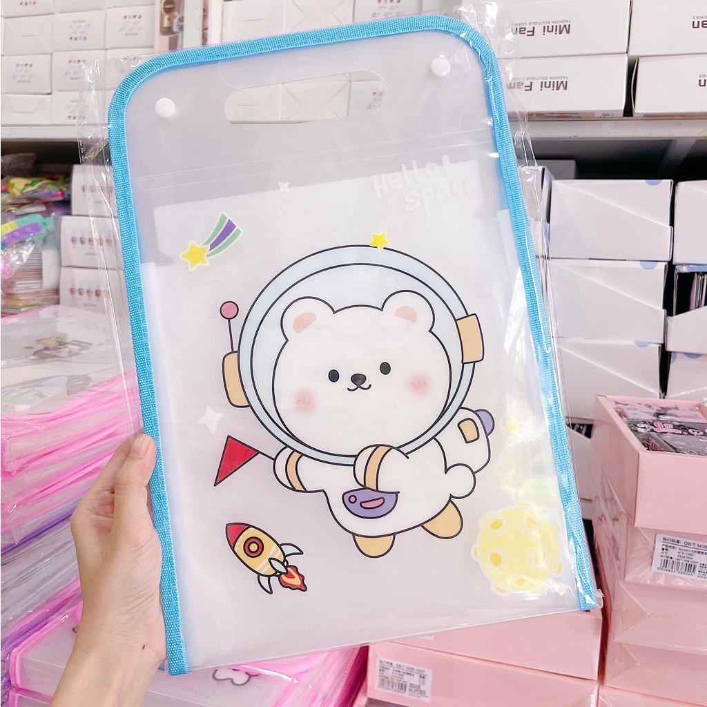 Bìa hồ sơ, bìa tài liệu A4 13 ngăn quai có tặng kèm sticker phân loại