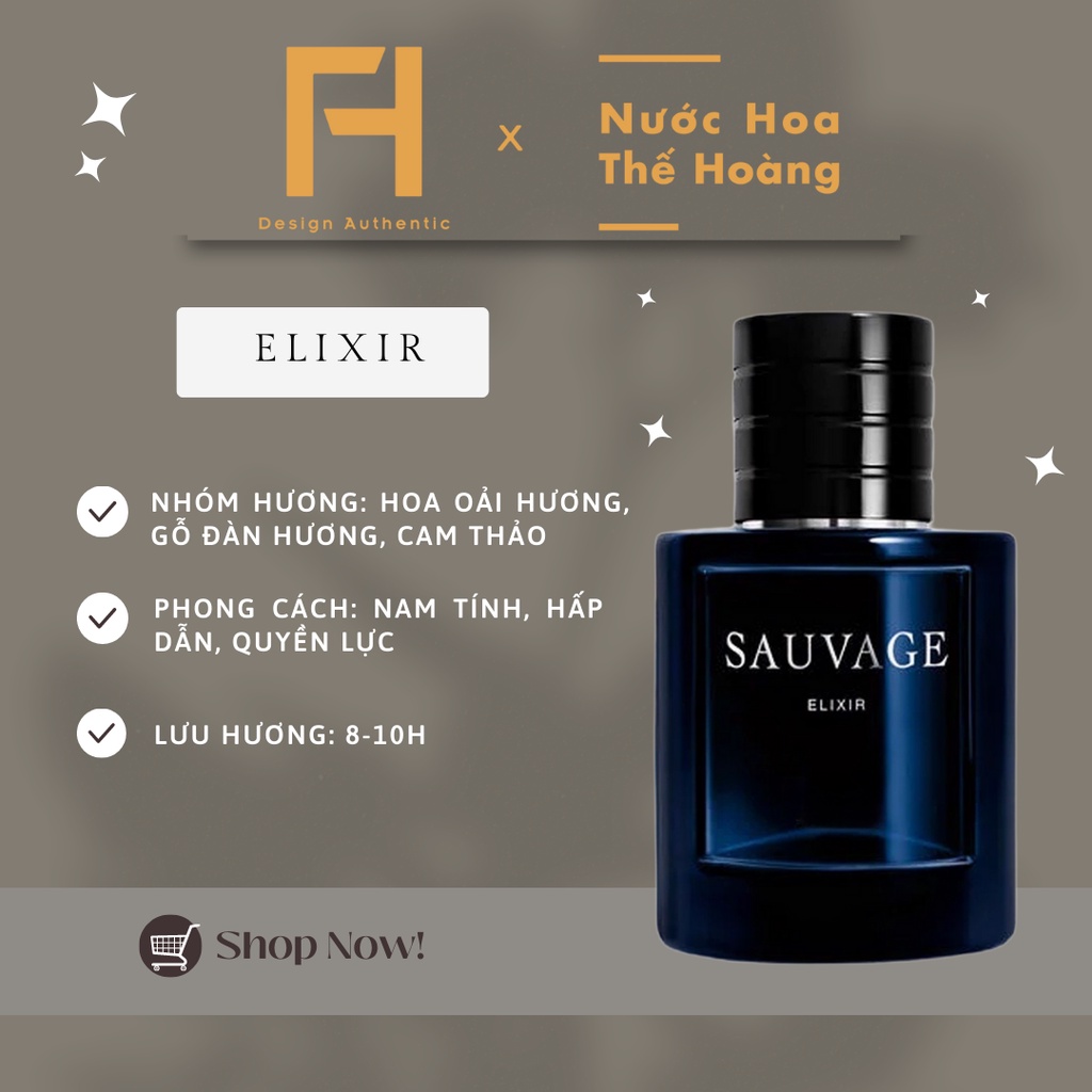 Nước hoa nam Sauvage Elixir EDP chiết 10ml, 20 ml - Nước Hoa Thế Hoàng