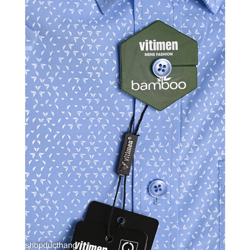 Áo sơ mi nam Vitimen ngắn tay form Slim fit