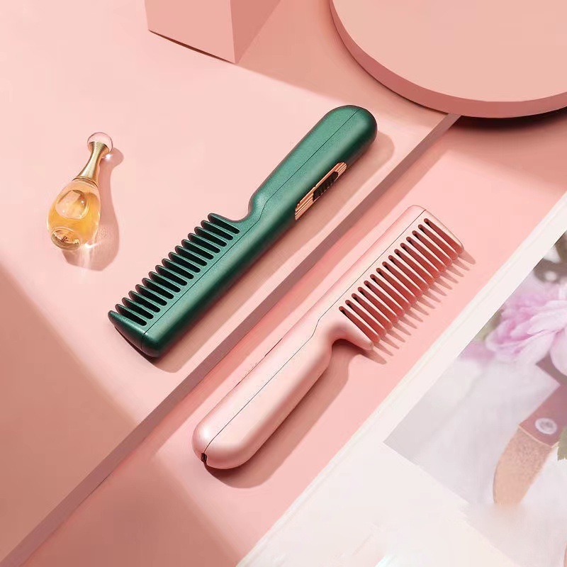 [Hàng Sẵn] Lược Điện Chải Tóc Thẳng Duỗi / Uốn Tóc USB Đa Năng Di Động Cho Du Lịch【Texas053】