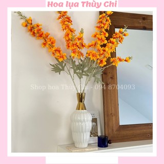 Hoa Lan Phi Yến kép 2 nhánh, hoa phi yến lụa phủ phấn