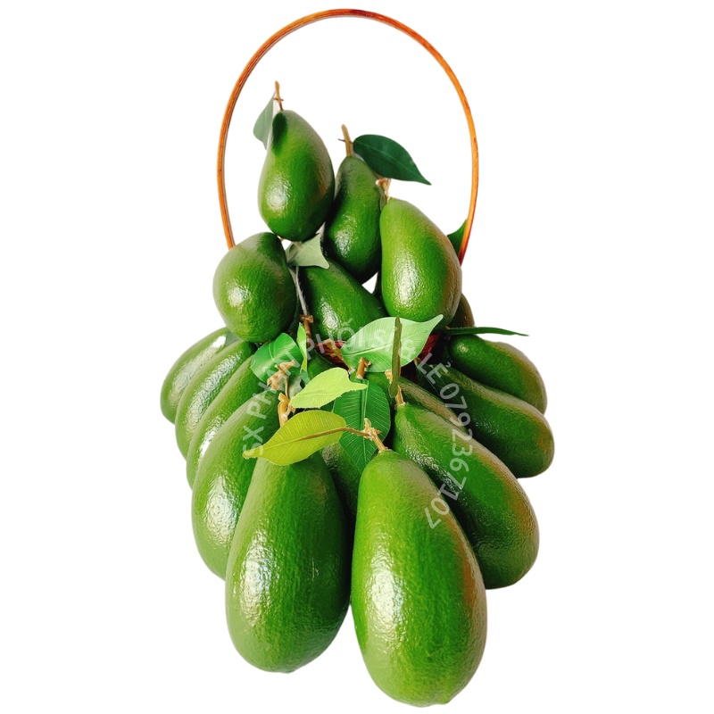Trái Giả Quả Bơ (Xanh) (5x12 cm) mô hình Việt Nam công nghệ Thái Lan GIỐNG THẬT 99%-Trang trí hàng quán