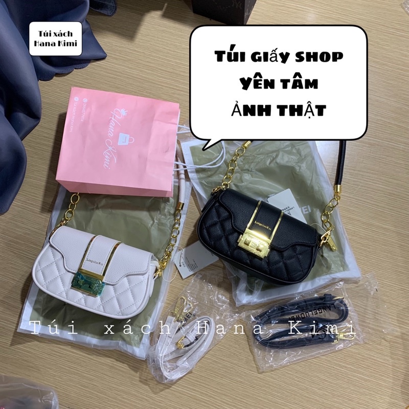 Túi đeo chéo - Kẹp nách LANGELOU WEI 2 dây đeo