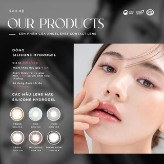 [SILICONE 24H] Contact Lens Không cận Áp tròng, Chất liệu Silicone Hydrogel đeo 24h/D - HSD 6 THÁNG