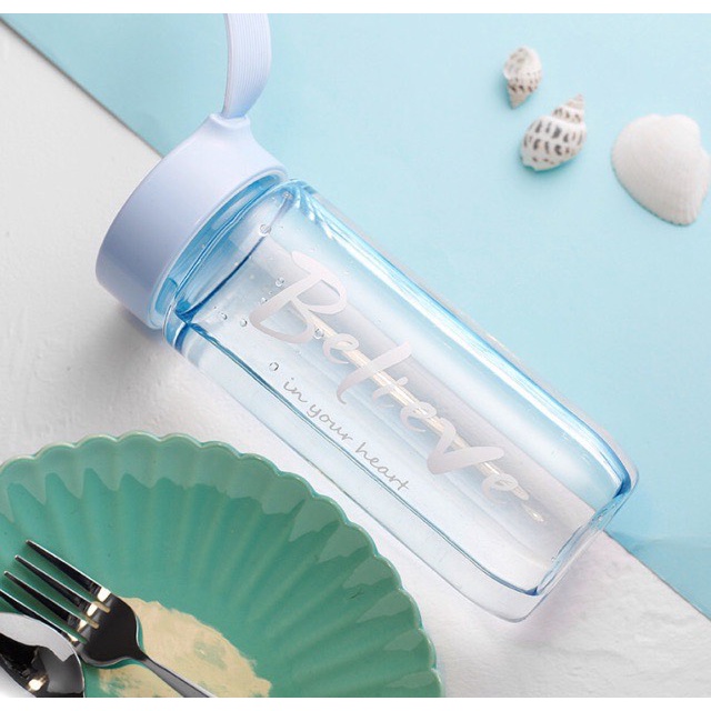 Bình nước thể thao cầm tay - Bình đựng nước bằng nhựa PC dung tích 600ml thiết kế tiện dụng cho nam và nữ