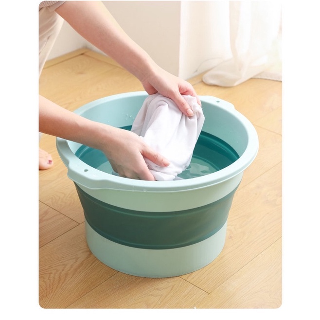 CHẬU NGÂM CHÂN GÂP GỌN SILICON MASSAGE THƯ GIÃN SIZE TO