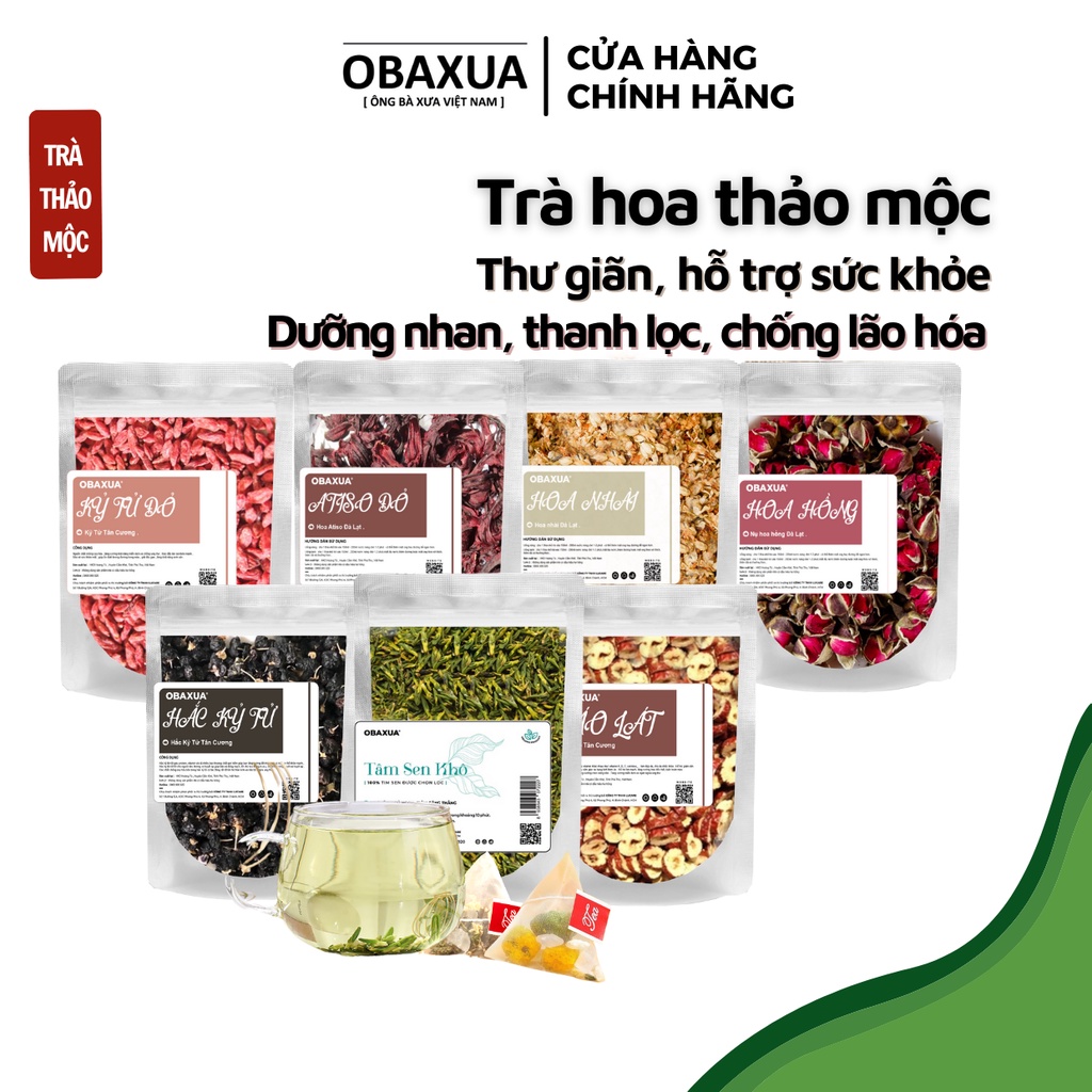 Trà hoa thảo mộc Obaxua - Hàng thượng hạng Loại Đẹp