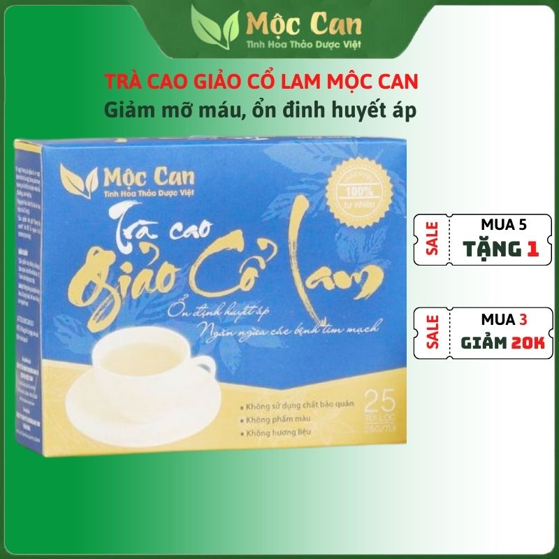 Trà Cao Giảo Cổ Lam Mộc Can Giảm Mỡ Máu Hạ Và Ổn Định Đường Huyết 25 túi lọc