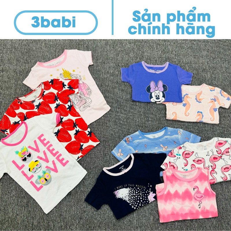 Áo bé gái chất cotton mỏng thoáng mát thấm hút tốt nhiều màu từ 9 tháng đến 8 tuổi khoảng 6kg đến 25kg