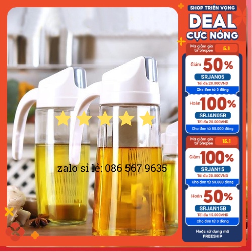 Chai đựng dầu ăn 𝟔𝟑𝟎𝐦𝐥, bình đựng dầu ăn nước mắm xì dầu tự động đóng mở nắp