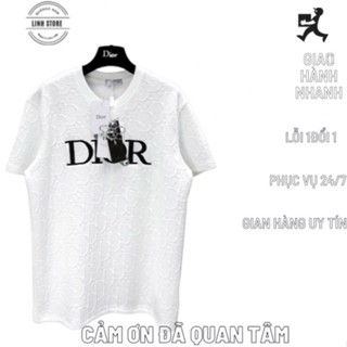 Áo thun giới tính DI.OR dập chữ nổi vật liệu Cotton co giãn đa chiều - áo cộc DI.OR From Dáng Unisex Little Store