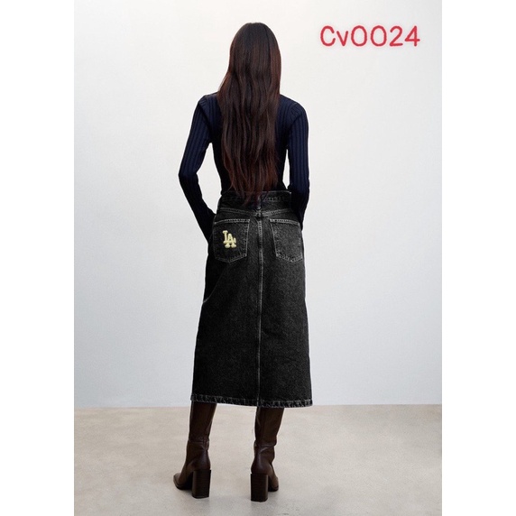 Chân váy dài MLB màu đen