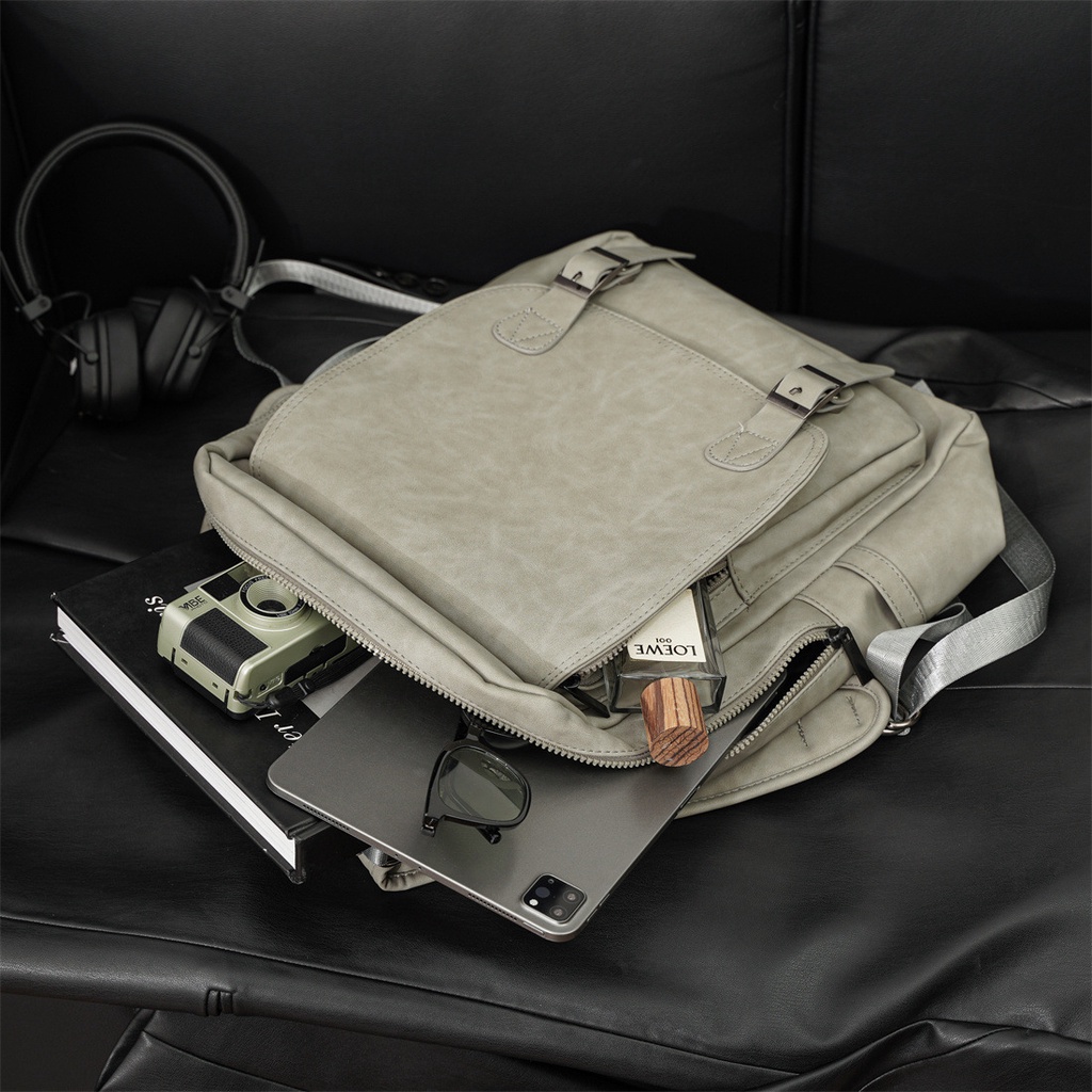 Balo da thời trang nam nữ balo da PU cao cấp chống nước cặp đi học đi chơi