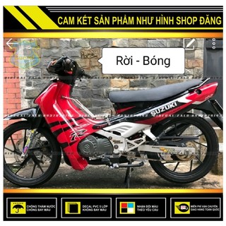 TEM RỜI SATRIA 2000 PHỐI ĐỎ ĐEN KHÔNG TỔ ONG