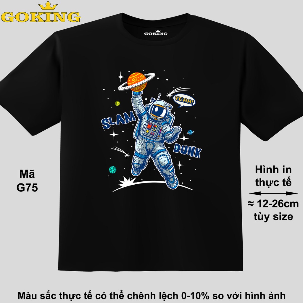 SLAM DUNK, mã G75. Áo thun thoát nhiệt Nhật Bản GOKING. Áo phông 100% cotton nam nữ, trẻ em, bé trai gái