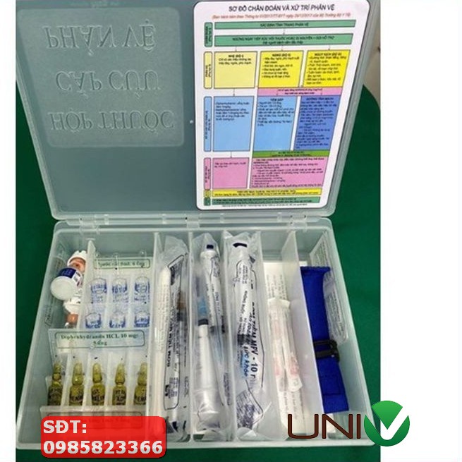 Hộp đựng thuốc cấp cứu chống sốc phản vệ không đồ - đủ đồ - UNIV
