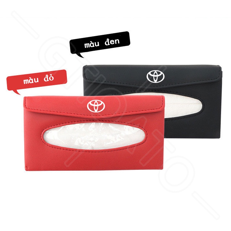 GTIOATO Tấm Che Nắng Ô Tô Hộp Đựng Khăn Giấy Ô Tô Da HộP ĐựNg GiấY TrêN Xe Ô Tô HộP ĐựNg GiấY ĂN TrêN Ô Tô HộP ĐựNg Đồ TrêN Ô Tô Phụ Kiện Xe Hơi Cho Toyota CHR Raize Corolla Cross Rush Fortuner Yaris Innova Vios Prius C Wigo