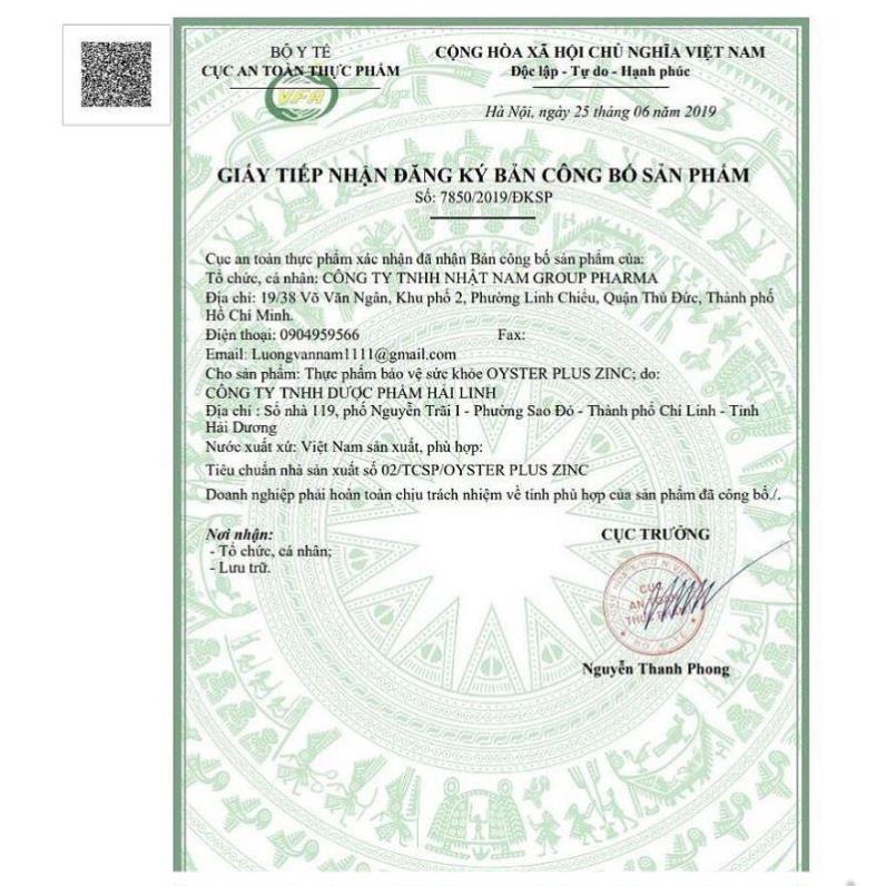 Tinh chất hàu Úc Oyster Plus ZinC Goodhealth 60 viên    .