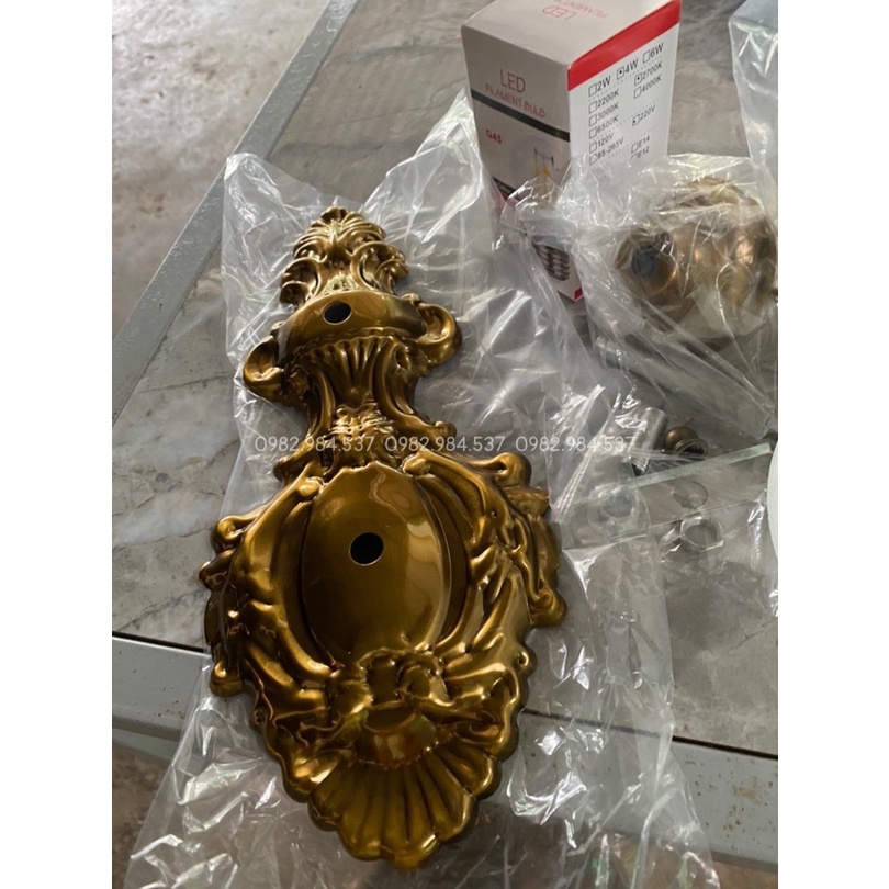 Đèn tường dầu-Đèn hình dầu trang trí phòng thờ-Đèn vách cầu thang-Tặng kèm bóng đèn tiết kiệm điện