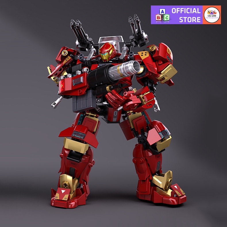 Đồ Chơi Lắp Ráp Xếp Hình Mô Hình ROBOT Hulk Buster Phiên Bản Chiến Đấu & Ngộ Không Máy Cyber Wukong Với 600+ PCS