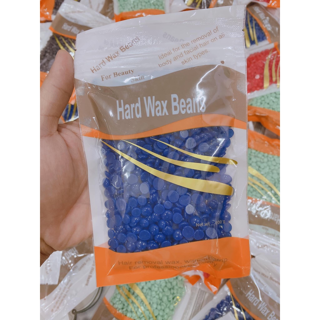 100g SÁP WAX LÔNG NÓNG HẠT ĐẬU HARD WAX BEAN Giao màu ngẫu nhiên