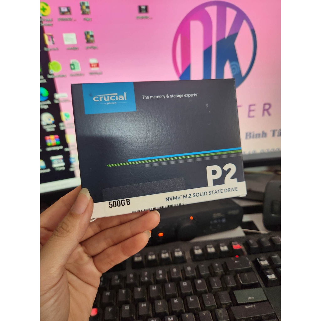 SSD Crucial P2 500GB NVMe 3D-NAND M.2 PCIe Gen3 x4 CT500P2SSD8