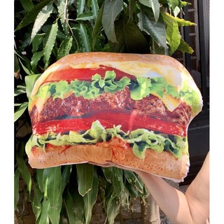 Gối trang trí in hình bánh Hamburger