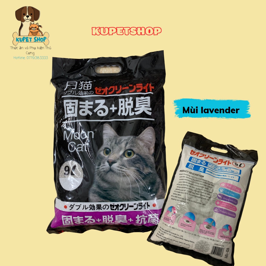 Cát vệ sinh cho mèo nhật đen MoonCat 9L -KuPetShop
