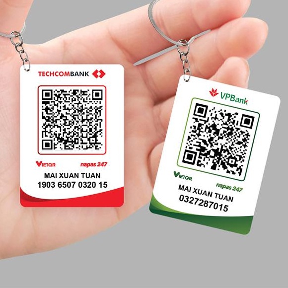 Móc khoá in mã QR code, STK theo yêu cầu