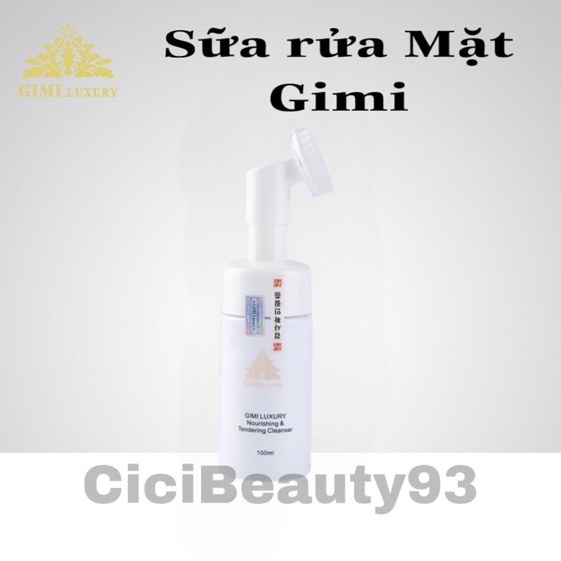 Sữa rửa mặt Gimi Luxury chính hãng 100ml đầu cọ silicon | Sữa rửa mặt tạo bọt | Cici Beauty