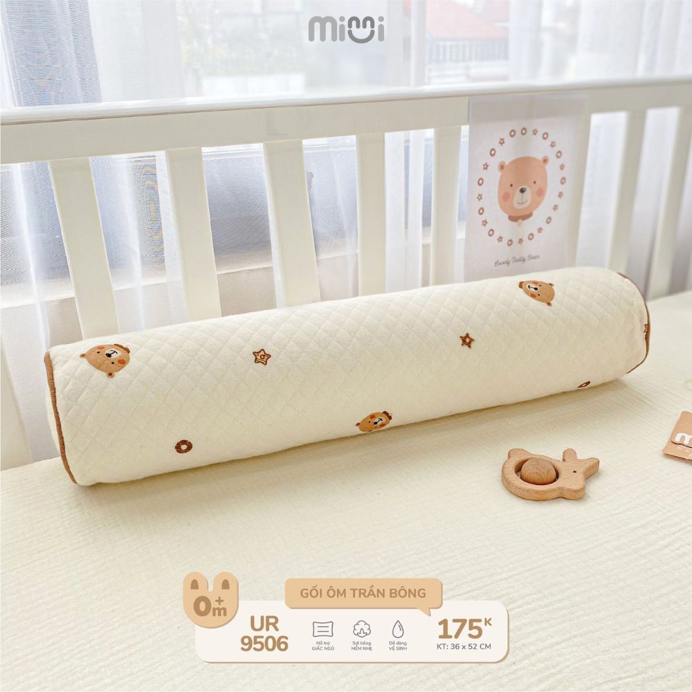 Gối ôm cho bé Ualarogo ruột bông giúp ngủ ngon chặn bé khỏi ngã chống giật mình 36x52cm 9506