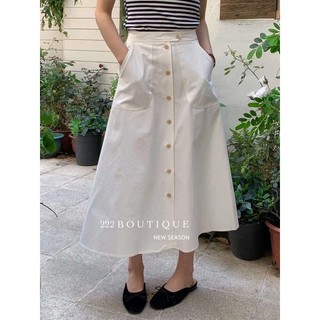 CHÂN VÁY XOÈ evertrue cúc dọc 13509