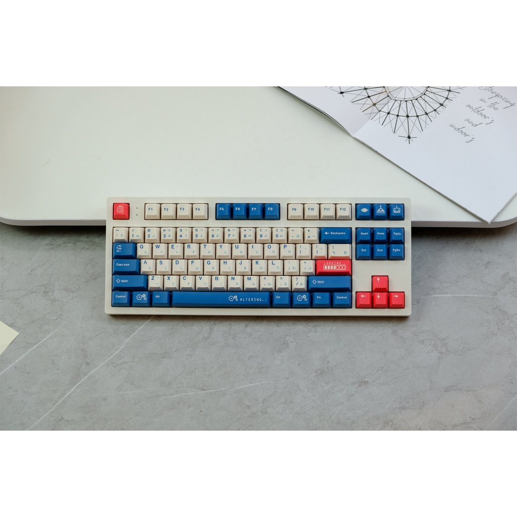 GMK Blue Keycap, 129 Phím Keycaps PBT Cherry Profile DYE-SUB Cá Tính GMK Keycaps Cho Bàn Phím Cơ