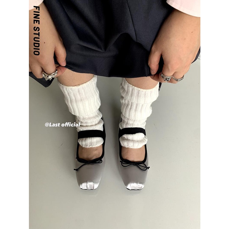 Giày Múa Ba Lê Đế Phẳng Quai Dây Satin Phong Cách Retro Mùa Hè Mới 2023 Dành Cho Bạn Nữ