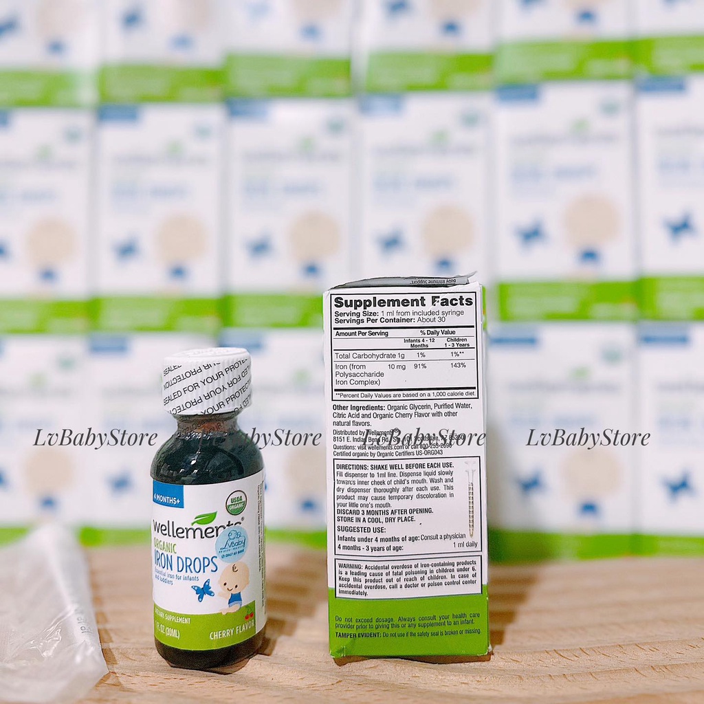 Siro Sắt Hữu Cơ Wellement 4m+