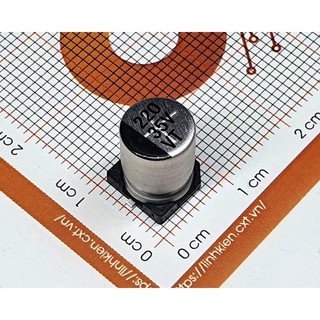 Tụ nhôm 220uF 35V 8x10 mm