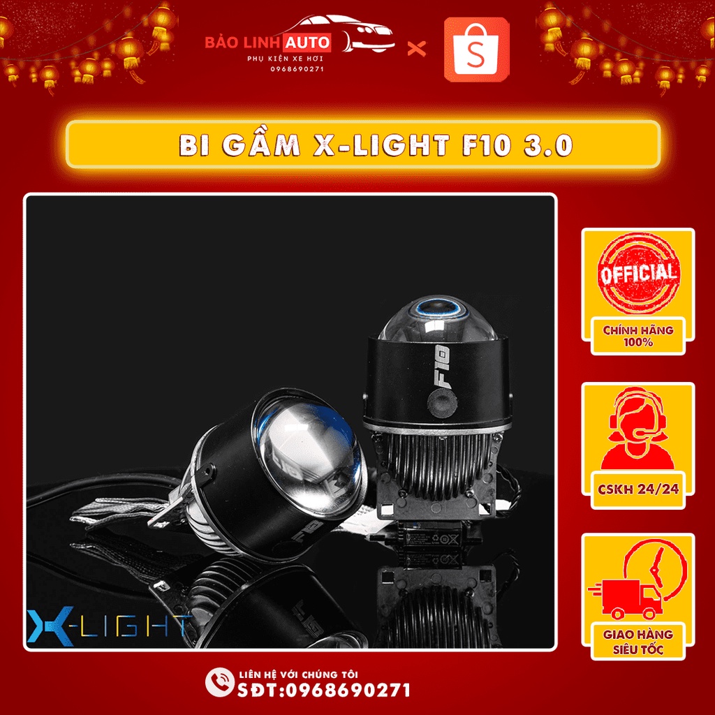 Bi Gầm X-light - Bi gầm F10 3.0 Dành Cho Ô Tô Với Khả Năng Tăng Sáng Gấp 10 Lần So Với Đèn Nguyên Bản