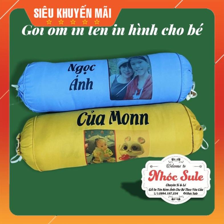Gối ôm trẻ em in tên, in hình ảnh theo yêu cầu cho bé Nhóc Sule