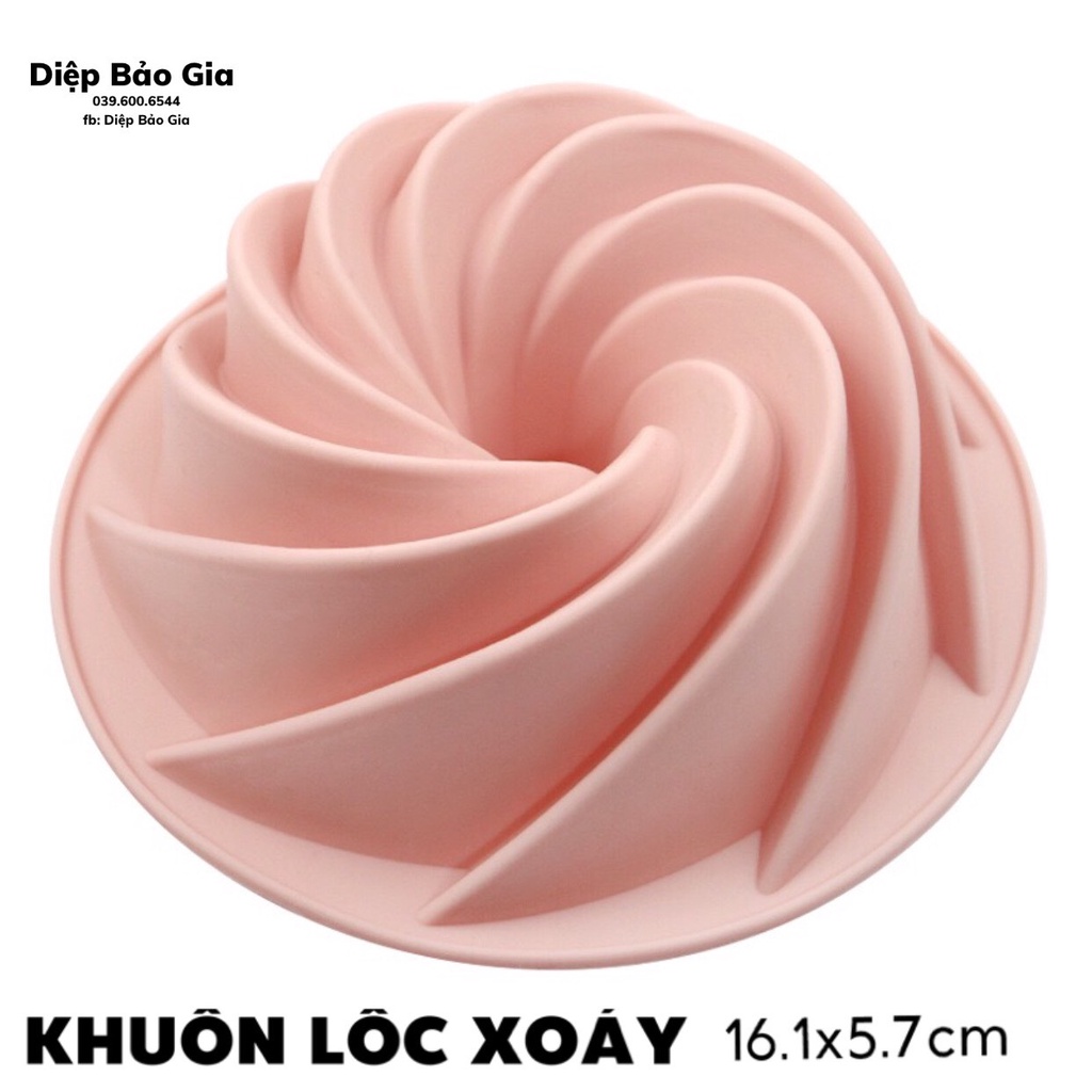 Khuôn silicon hoa lốc xoáy làm xôi, thạch rau câu, bánh bò