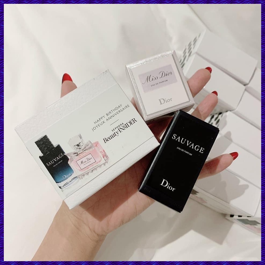 Set Nước Hoa Sephora Beauty Insider: Nước Hoa Nam Dior Sauvage EDP 10ml + Nước Hoa Nữ Miss Dior EDP 5ml