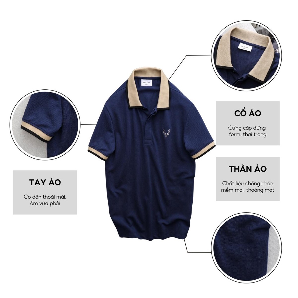 Áo Polo MASSI chất liệu vải co giãn - POLO MASSI 8T | BigBuy360 - bigbuy360.vn