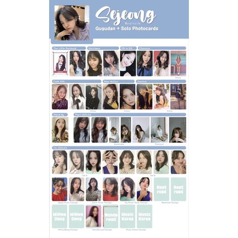 Ảnh Thẻ Photocard Bo Góc Official Kim Sejeong
