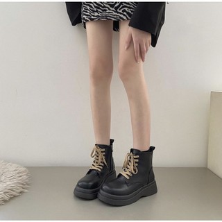 Boot Cổ Vừa Cao Cấp Mũi Tròn CC17 (Tặng kèm 1 dây đen) Tiemgiayboot