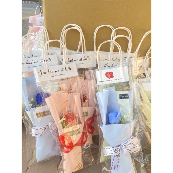 Hoa Sáp 1 bông kèm túi và thiệp