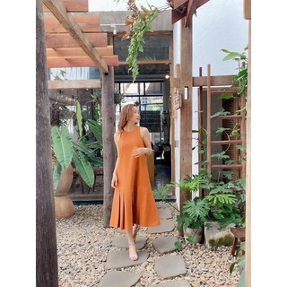 Đầm sát nách xếp ly linen 𝗦𝘁𝗲𝗹𝗹𝗮 𝗗𝗿𝗲𝘀𝘀 TEEMIN