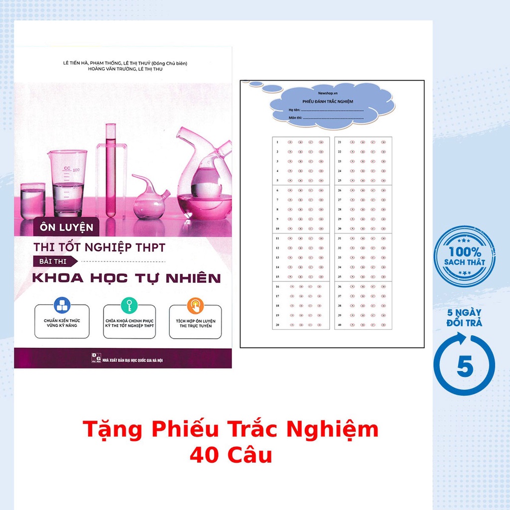 Sách - Ôn Luyện Thi Tốt Nghiệp THPT Bài Thi Khoa Học Tự Nhiên 2023 + Tặng Phiếu Trắc Nghiệm 40 Câu (EDU)
