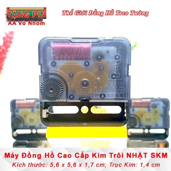 Máy Đồng Hồ KIM TRÔI NHẬT SKM S8888 – Tặng Pin Tiểu AA Vỏ Nhôm và Bộ KIM Tự Chọn - Bảo Hành 1 Năm